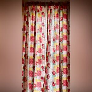 The Pioneer Woman Floral Patchwork Long Curtains - Red, Yellow, Pink